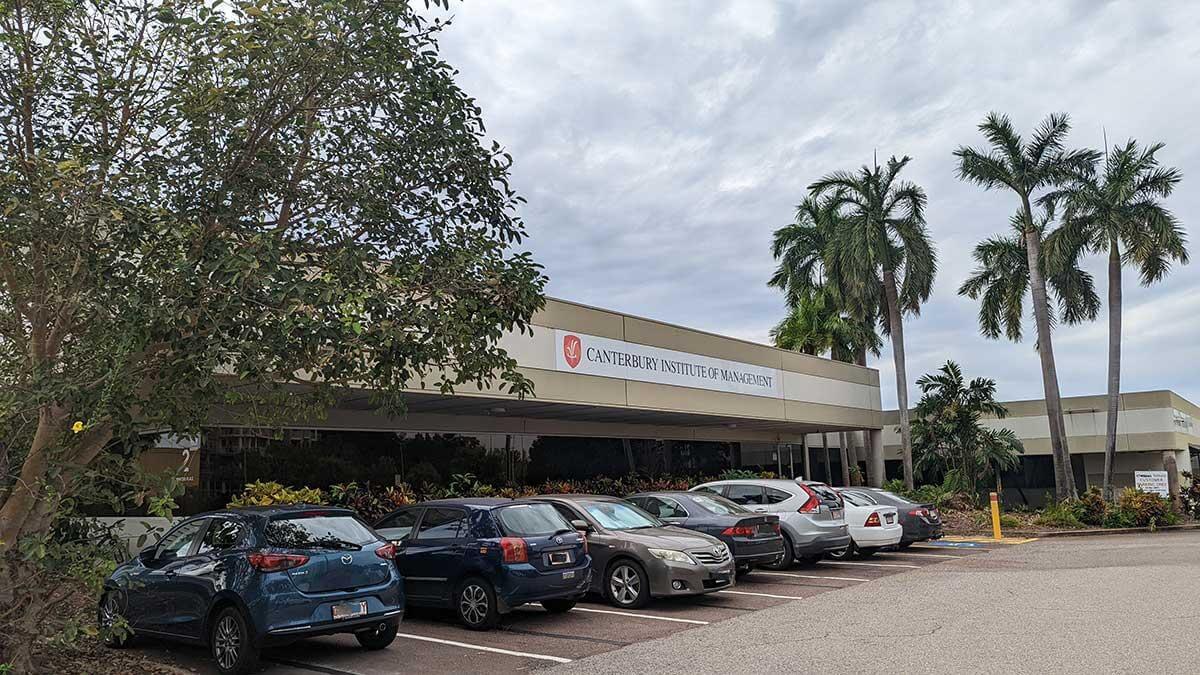 An image showing the outside of the Canterbury Institute of Management.