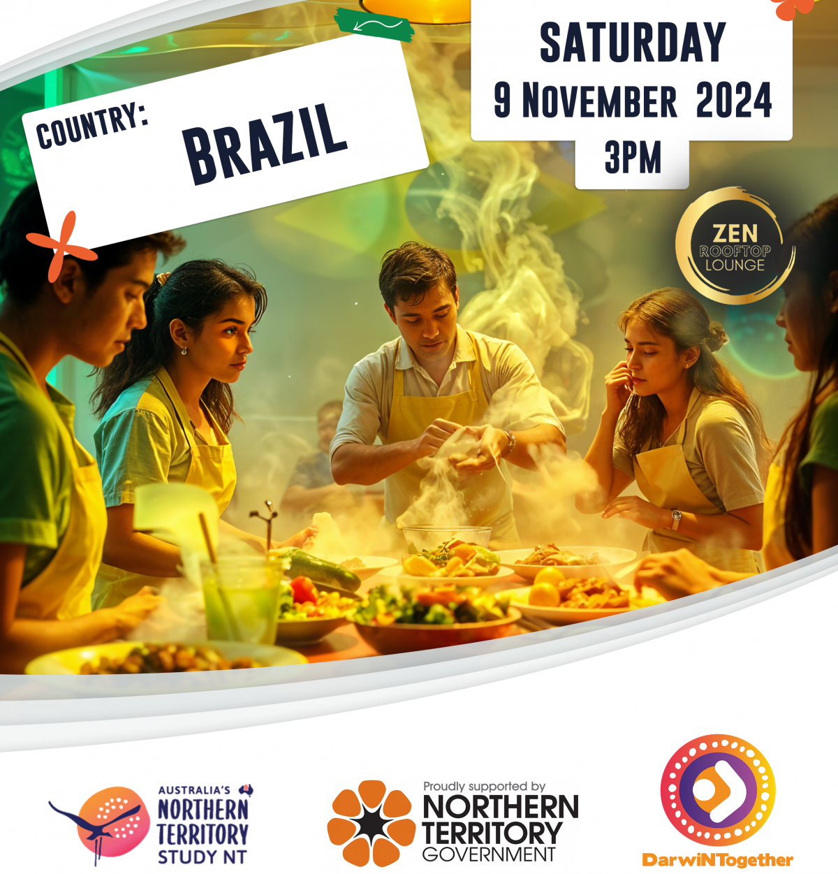 Flyer for cooking session Brazil