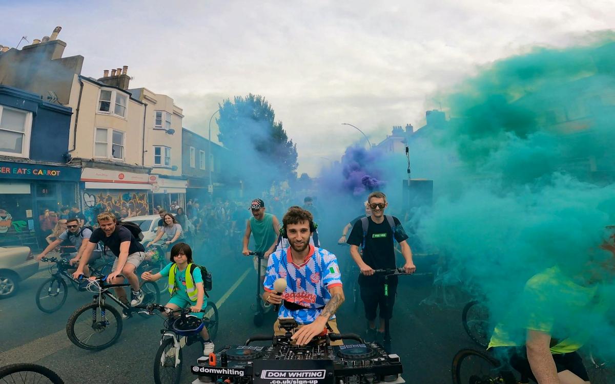 DJ on a bike