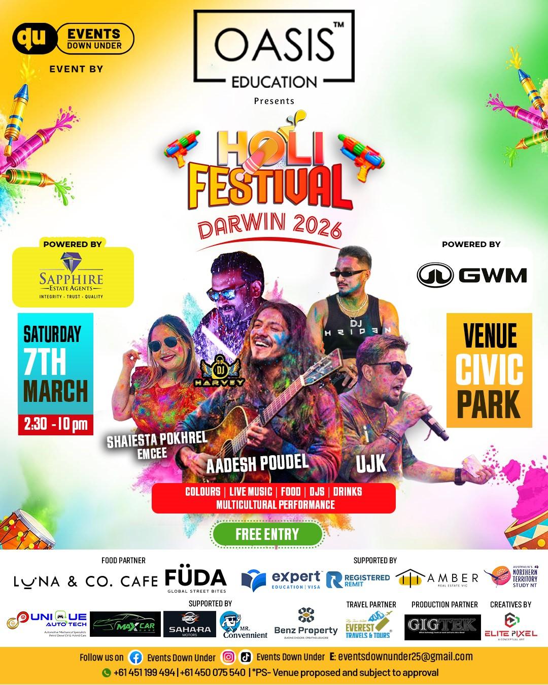 Holi Festival Darwin 2026