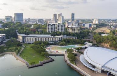 Aerial shot of Darwin 