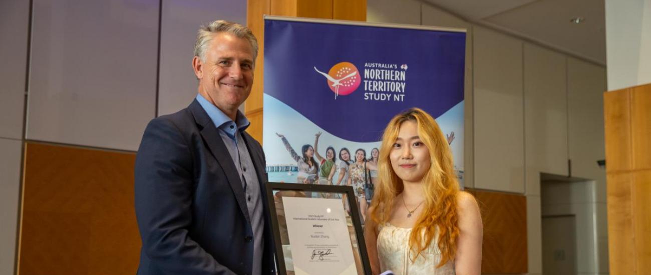 Congratulations to the 2023 Study NT International Student Volunteer of the Year - Ruobin Zhang!
