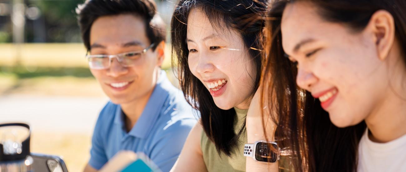 Students in park